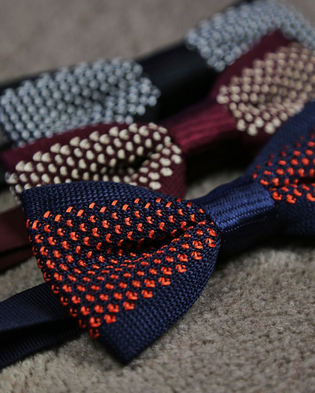 DÉCLIC Briller Knitted Bow Tie - Burgundy