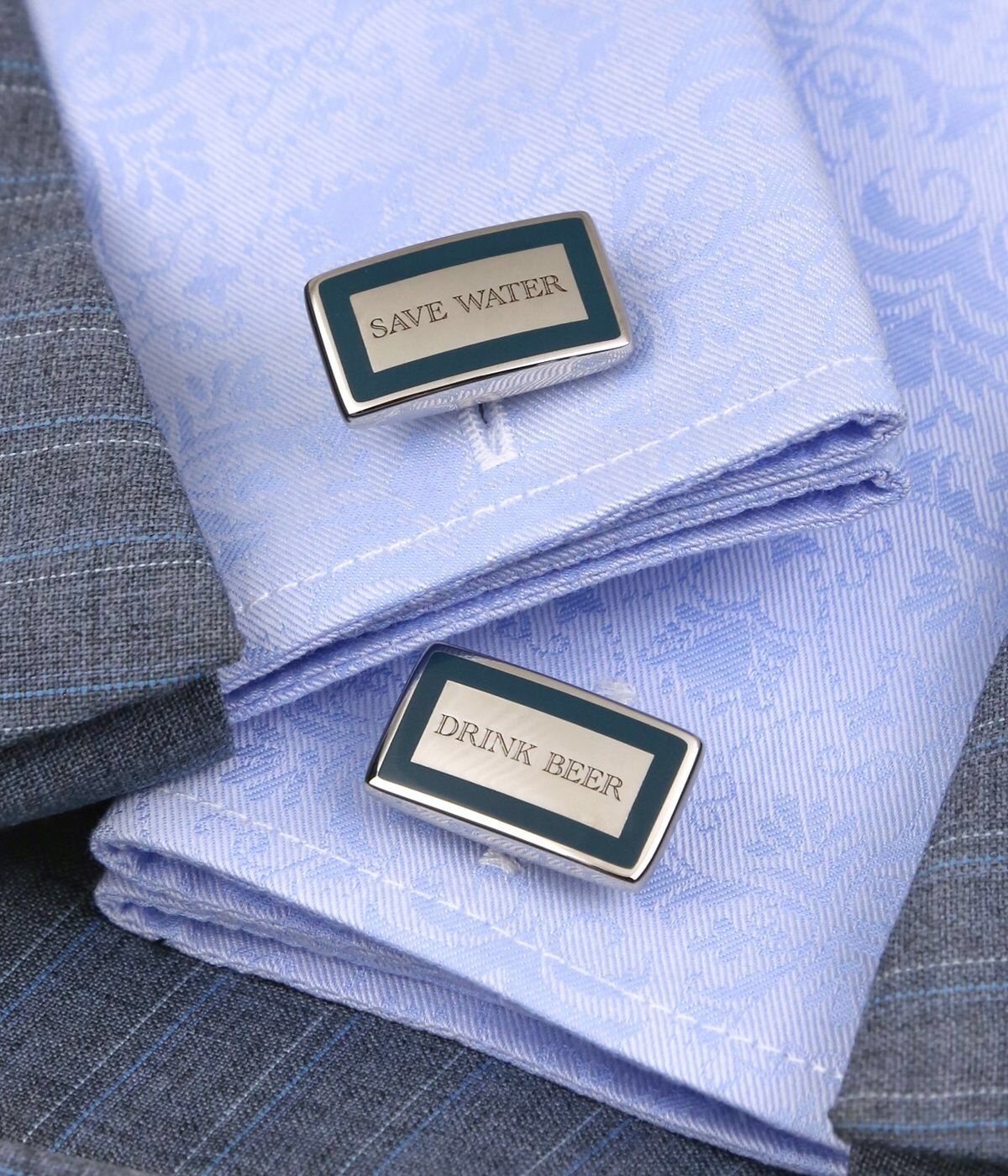 DÉCLIC Save Water, Drink Beer Cufflink