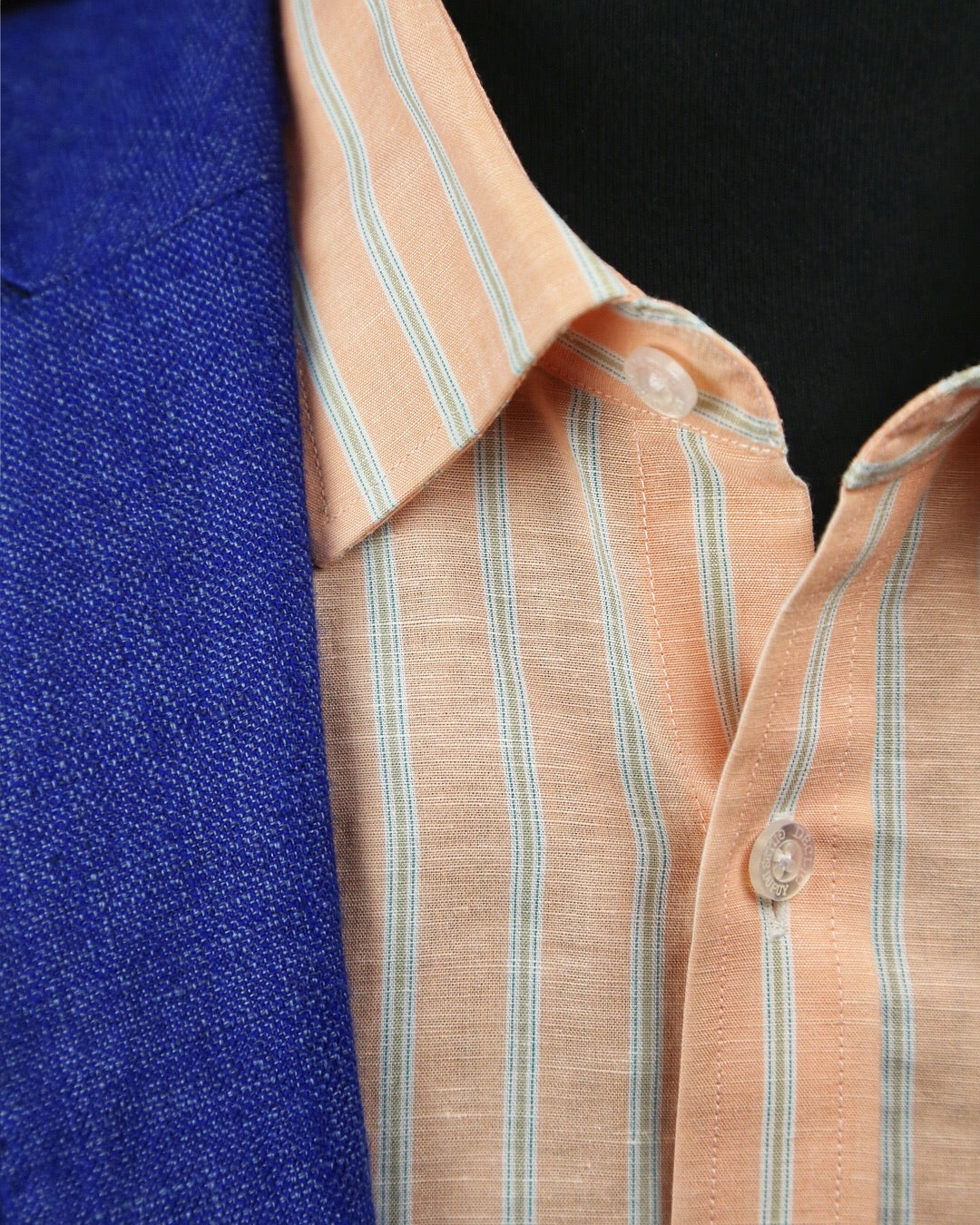 DÉCLIC Jarrow Linen Stripe Shirt - Orange