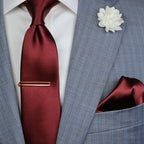 DÉCLIC Classic Plain Tie - Burgundy