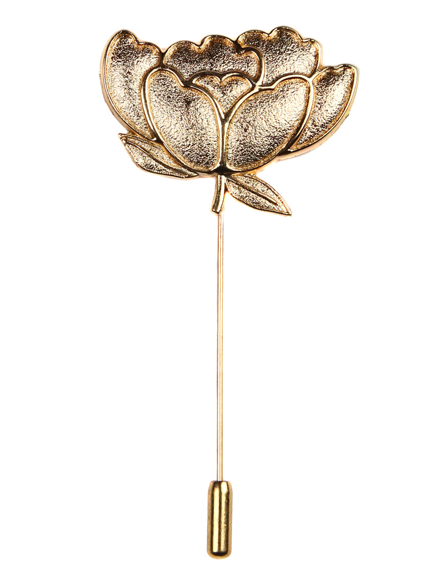 DÉCLIC Lotus Flower Lapel Pin - Gold