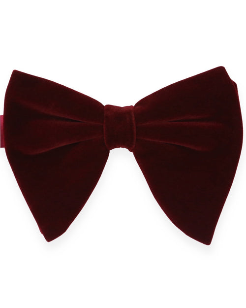 DÉCLIC Floppy Velvet Bow Tie - Burgundy