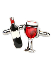 DÉCLIC Wine Bottle & Glass Cufflink